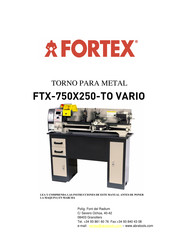 Fortex FTX-750X250-TO VARIO Manual De Instrucciones