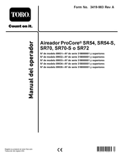 Toro ProCore SR54 Manual Del Operador
