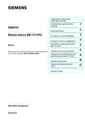 Siemens SIMATIC BM 147/CPU Manual De Instrucciones