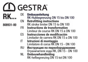 GESTRA 808931-00 Instrucciones De Modificación