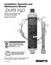 Watts pure H2O-FK101 Manual De Instalación, Operación Y Mantenimiento