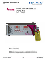 Carlisle Ransburg 9060 Manual De Mantenimiento