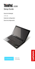 Lenovo ThinkPadx280 Guía De Configuración