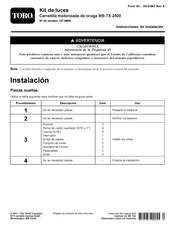 Toro MB TX 2500 Instrucciones De Instalación