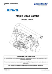 Carlisle BINKS Maple 30/3 Manual De Mantenimiento