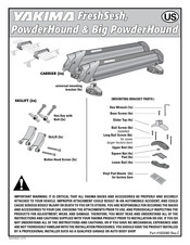 Yakima Big PowderHound Manual De Instrucciones