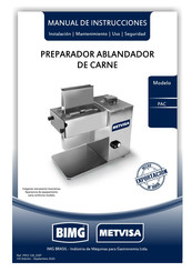 BIMG METVISA PAC Manual De Instrucciones