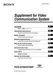 Sony PCS-G70SP Manual De Instrucciones