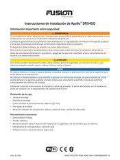 Garmin FUSION Apollo SRX400 Instrucciones De Instalación