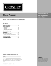 Crosley XCM9DMWW Manual Del Propietário