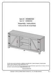 Walker Edison W58BDSD Instrucciones De Ensamblaje