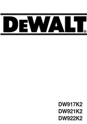 DeWalt DW921K2 Manual De Instrucciones