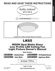 Luminance Brands Kathy Ireland Home LK65 Serie El Manual Del Propietario