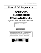 KITO Harrington SEQ Serie Manual Del Propietário