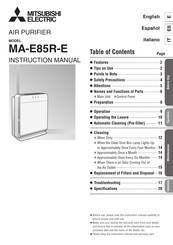 Mitsubishi Electric MA-E85R-E Manual De Instrucciones