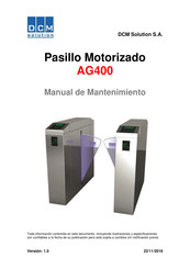 DCM SOLUTION AG400 Manual De Mantenimiento