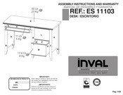 Inval ES11103 Manual De Ensamble Y Garantia