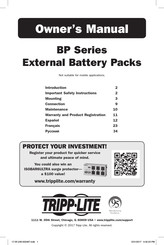 Tripp-Lite BP72V18-2USTAA El Manual Del Propietario