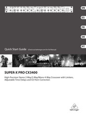 Behringer SUPER-X PRO CX3400 Guia De Inicio Rapido