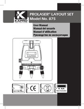 Kapro PROLASER 875 LAYOUT SET Manual Del Usuario