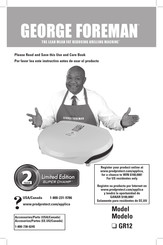 George Foreman GR12 Manual De Uso Y Cuidado