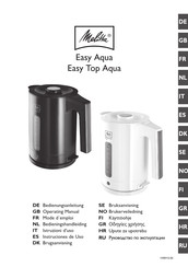 melitta Easy Aqua Instruciones De Uso