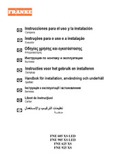 Franke FNE 625 XS Instrucciones Para El Uso Y La Instalacion