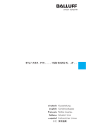Balluff BTL7-A/E1 Serie Instrucciones Breves