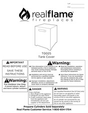 RealFlame T0025 Manual Del Usuario