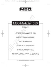 MBO Merkura 1050 Instrucciones Para El Servicio