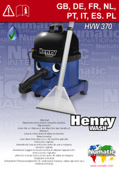 Numatic Henry wash HVW 370 Manual Del Usuario