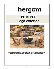 Hergom FIRE PIT Instrucciones Para Instalación, Uso Y Mantenimiento