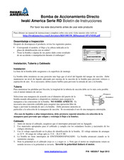 IWAKI AMERICA RD Serie Boletín De Instrucciones