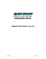 Quicksilver DINGHY 240 Manual De Instrucciones