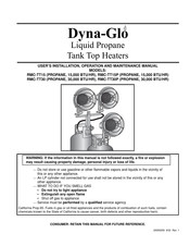 Dyna-Glo RMC-TT30 Manual De Mantenimiento, Operación E Instalación Del Usuario