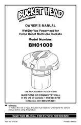 Bucket Head BH01000 Manual Del Usuario