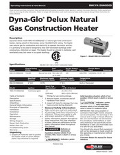 Dyna-Glo RMC-FA150NGDGD Manual De Instrucciones De Operación Y Lista De Partes