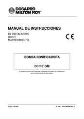 Dosapro Milton Roy GM500 Manual De Instrucciones