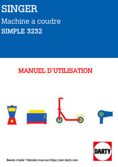 DARTY SINGER SIMPLE 3232 Manual De Instrucciones