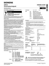 Siemens SIRIUS 3SE6806-2CD00 Instrucciones De Operación