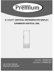 Premium PRN91DX Manual Del Uso Y Cuidado