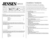 Jensen Audio MP3310 Instalación