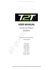 Time2Translate T2T Lifestyle Manual De Usuario