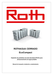 Roth EcoCompact 1000 Manual De Transporte, Instalación Y Mantenimiento