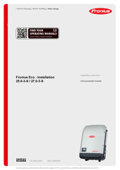 Fronius Eco 27.0-3-S Instrucciones De Instalación