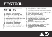 Festool BP 18 Li ASI Manual Del Usuario