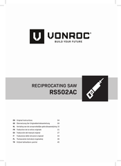 VONROC RS502AC Traducción Del Manual Original