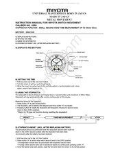 MIYOTA JS50 Manual De Instrucciones