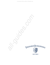 Erhard Junghans J890.1 Manual De Instrucciones