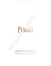 Piaget 850P Manual De Instrucciones